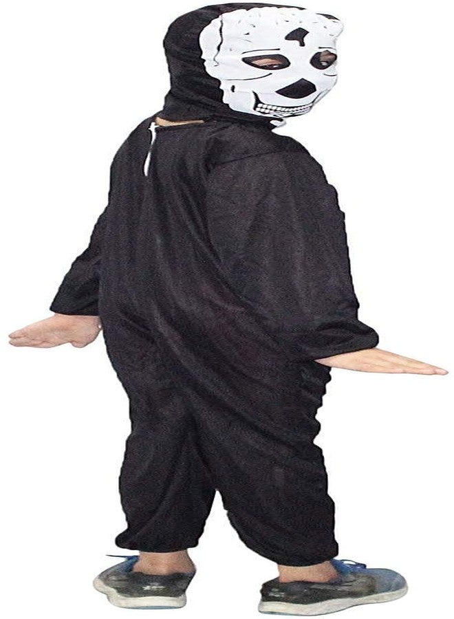 كاكو فانسي دريسيس زي تنكري على شكل هيكل عظمي للأطفال من كاكو فانسي دريسز | زي حفلة هالوين للأولاد والبنات | طقم بدلة هيكل عظمي مخيف - 3-4 سنوات - Image 5